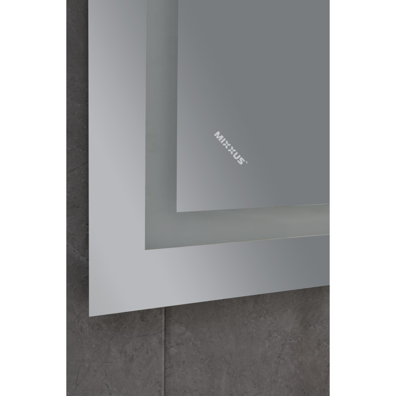 Дзеркало Mixxus TALL MR08-80x60-REVERSE з LED Touch, Anti-fog, димером, регулюванням яскравості (MI6659
