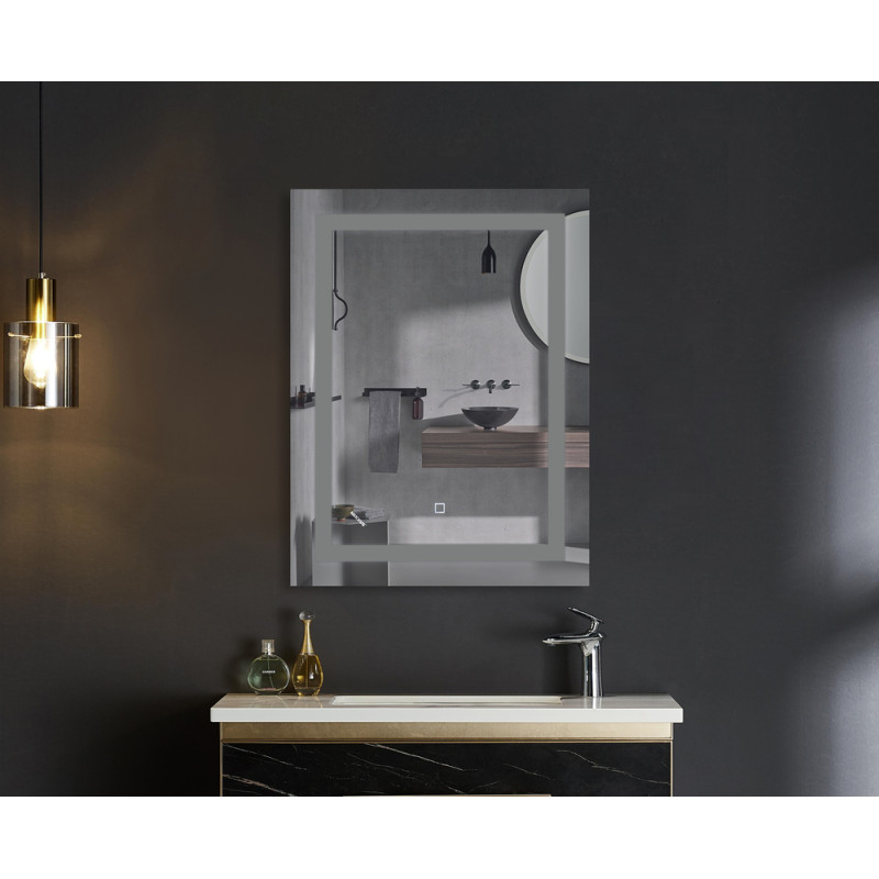 Дзеркало Mixxus TALL MR08-80x60-REVERSE з LED Touch, Anti-fog, димером, регулюванням яскравості (MI6659