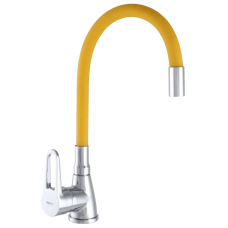 Смеситель для кухні Zerix SOP7 045 з жовтим гнучким виливом