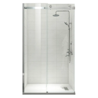 Двері в нішу Koer SR SD01-140x200-TR-01 прозоре скло Easy Clean 8мм, хром