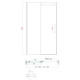 Двері в нішу Koer SR SD01-140x200-TR-01 прозоре скло Easy Clean 8мм, хром