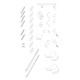 Двері в нішу Koer SR SD01-140x200-TR-01 прозоре скло Easy Clean 8мм, хром