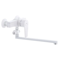 Смеситель для ванны Plamix Oscar-006 White (без шланга и лейки)