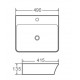 Умивальник накладний керамічний Mixxus Premium Bevel-0201 з переливом 485x410x125мм