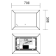 Зеркало Mixxus Premium CUBIC MR14-70x50-REVERSE (LED Touch, Anti-fog, димер)