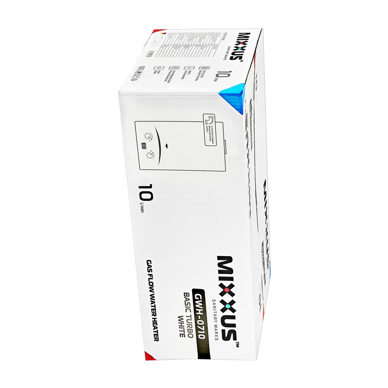 Газова колонка Mixxus GWH-0710 BASIC TURBO WHITE турбована 10 л/хв