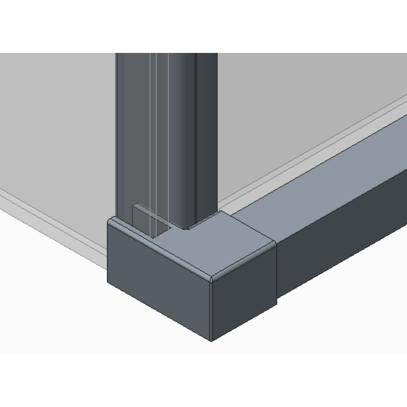 Бічна стінка для кабіни Koer SR SW05-90x200-TR-01 прозоре скло Easy Clean 6мм, хром