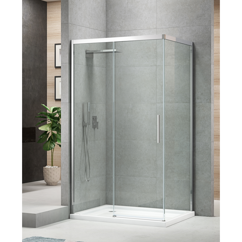 Бічна стінка для кабіни Koer SR SW05-90x200-TR-01 прозоре скло Easy Clean 6мм, хром