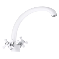 Кухонный смеситель белый Mixxus Omega 273
