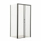 Душова кабіна без піддона Mixxus Premium DIVERSE SC03-100x80x195-TR Black прозоре скло 6мм (M