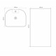 Раковина моноблок MIXXUS PREMIUM DIVERSE-1102 MARBLE 460х380х840mm с отверстием под смеситель и пер