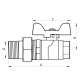 Кульовий кран з американкою 3/4" ГШБ (NF.921) Nolf