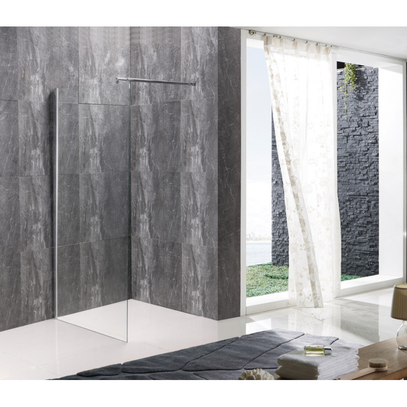 Душова перегородка Mixxus Premium FLAT SP01-120x200-TR Chrome Walk-In прозоре скло 8мм (MI685)