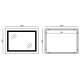 Зеркало Mixxus WARM MR02-100x80 с LED Touch, Anti-fog, димером, регулировкой яркости, часами (MI693