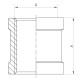 Муфта 1" (хром) Koer KF.C10.chr