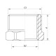 Футорка 1/2"х1" (хром) Koer KF.F0610.chr