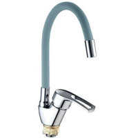 Смеситель для кухни Mixxus YUB4-181 Reflector Gray с серым силиконовым изливом