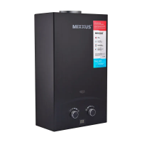 Газовая колонка MIXXUS GWH-0210 BASIC BLACK дымоходная 10 л/мин (цвет черный)