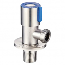 Кран для підключення сантехприладів Mixxus VAL-01-1/2x1/2 з нерж.ст. SUS304 (синій)