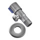 Кран для підключення сантехприладів Mixxus VAL-01-1/2x1/2 з нерж.ст. SUS304 (синій)