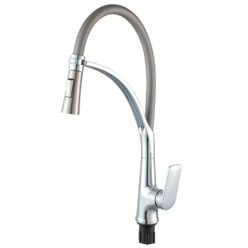 Смеситель для кухни Plamix Lucas-017 SET CHROME REFL.Grey с подводом