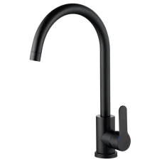 Смеситель для кухни Zerix DAX-011 Black из нерж. стали SUS304 (цв. черный)