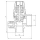 Клапан запобіжний 1/2"х3/4" Koer KR.1262 (з вих. для підключ. манометра) (2.5 бар)
