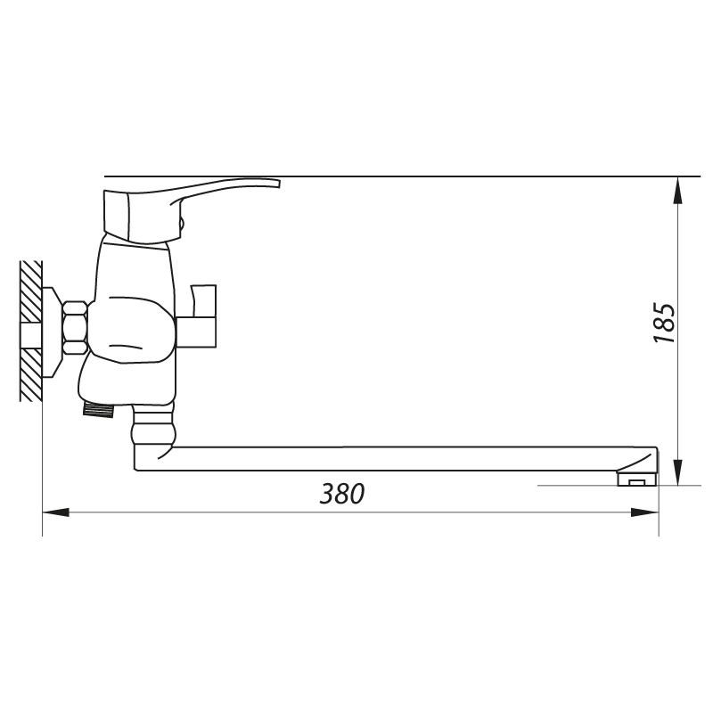 Смеситель для ванны Zerix JXD6 135