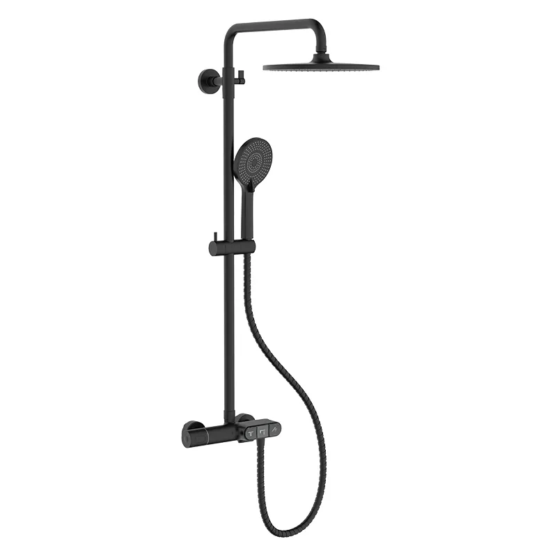 Душевая колонна с термостатическим смесителем Koer KB-55014-05 (Цвет черный)