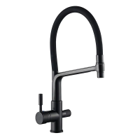 Кухонный смеситель на две воды Mixxus Premium BAROLO 021 (Black)
