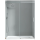 Двері в нішу Koer SR SD02-140x200-TR-01 прозоре скло Easy Clean 8мм, хром