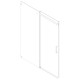 Двері в нішу Koer SR SD02-140x200-TR-01 прозоре скло Easy Clean 8мм, хром