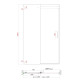 Двері в нішу Koer SR SD02-140x200-TR-01 прозоре скло Easy Clean 8мм, хром