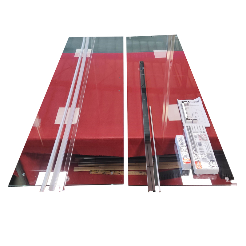 Двері в нішу Koer SR SD02-140x200-TR-01 прозоре скло Easy Clean 8мм, хром
