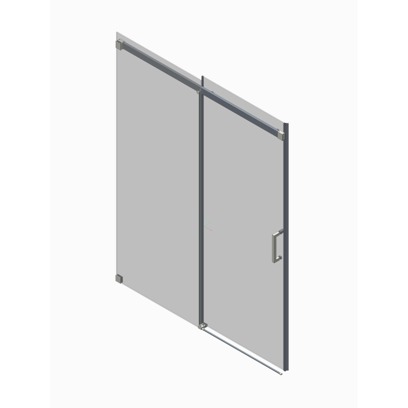 Двері в нішу Koer SR SD02-140x200-TR-01 прозоре скло Easy Clean 8мм, хром
