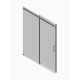 Двері в нішу Koer SR SD02-140x200-TR-01 прозоре скло Easy Clean 8мм, хром