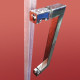 Двері в нішу Koer SR SD02-140x200-TR-01 прозоре скло Easy Clean 8мм, хром