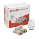 Комплект для нижнего подкл. радиатора Koer SET-22 - 1/2"x3/4" (прямой) с термоголовкой НН