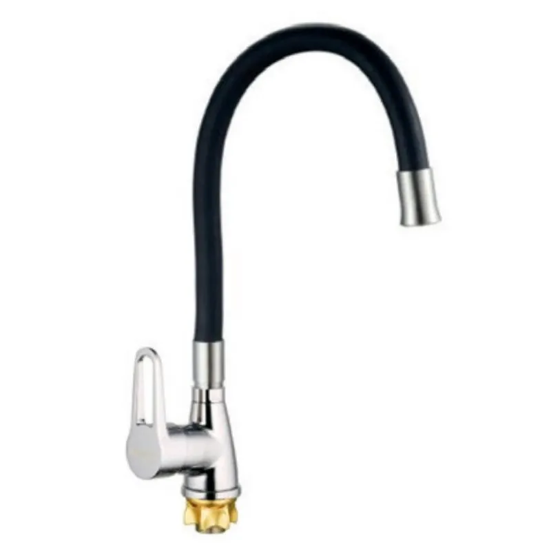 Смеситель для кухни Mixxus SOP4-045 Reflector Black с черным силиконовым изливом
