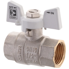 Кран кульовий Koer 1/2" ГГБ (KR.217.W) білий