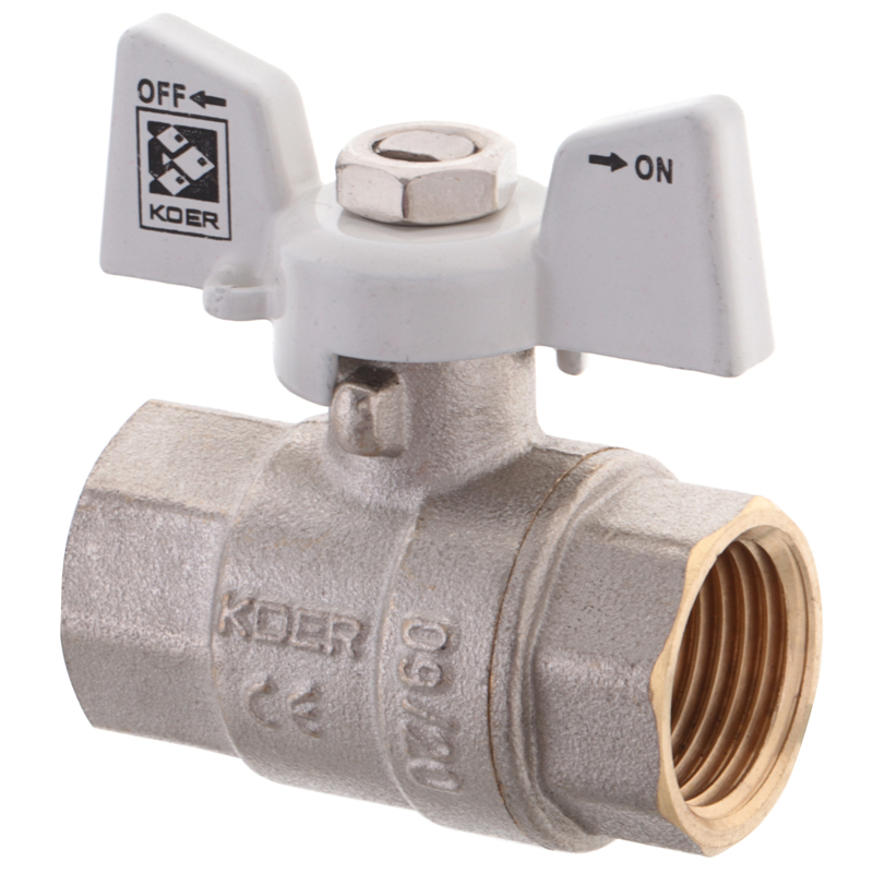 Кран шаровый Koer 1/2" ГГБ (KR.217.W) белый