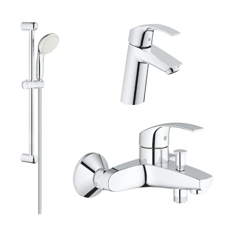 Набор смесителей для ванны 3в1 с New Tempesta 100 Grohe Eurosmart 123246MOL