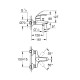 Набор смесителей для ванны 3в1 с New Tempesta 100 Grohe Eurosmart 123246MOL