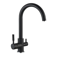 Кухонный смеситель на две воды Mixxus Premium Mafin 021 (Black)