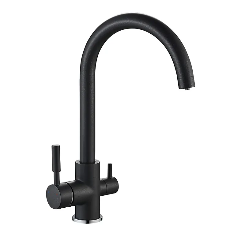 Кухонный смеситель на две воды Mixxus Premium Mafin 021 (Black)