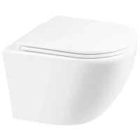 Унітаз підвісний Mixxus Premium Ellipse-0301-R 495x365x365мм, система змиву Rimless