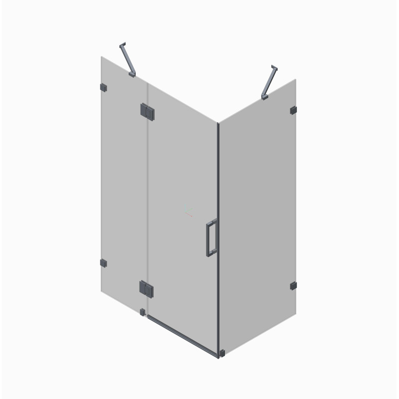 Бічна стінка для кабіни Koer SR SW04-90x200-TR-01 прозоре скло Easy Clean 10мм, хром (KR5390)