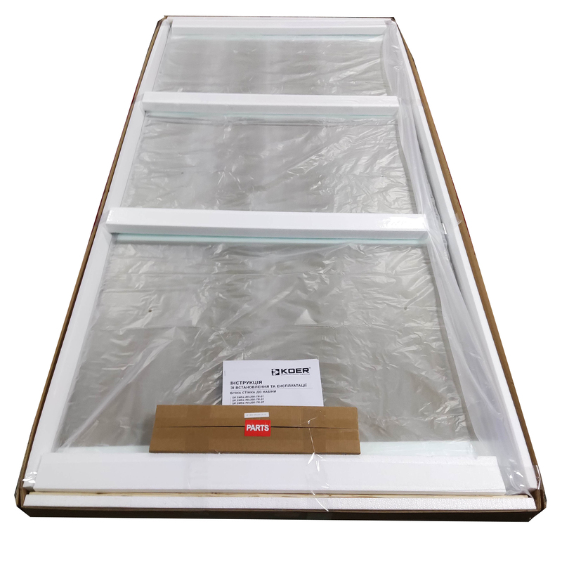 Бічна стінка для кабіни Koer SR SW04-90x200-TR-01 прозоре скло Easy Clean 10мм, хром (KR5390)