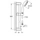 Душевой гарнитур со штангой, 2 режима струи Grohe New Tempesta Classic
