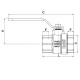 Кран шаровой Roho R200-150B - 1 1/2"
